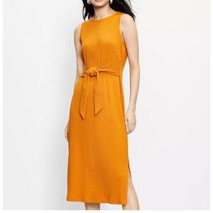 LOFT | Sleeveless Orange Dress
